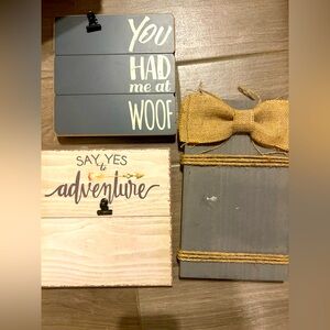 Gray and Brown Rustic Picture Frame Set